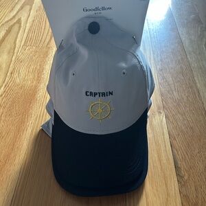 set of three baseball caps with “Captain”, “First Mate”, and “Crew” embroidered